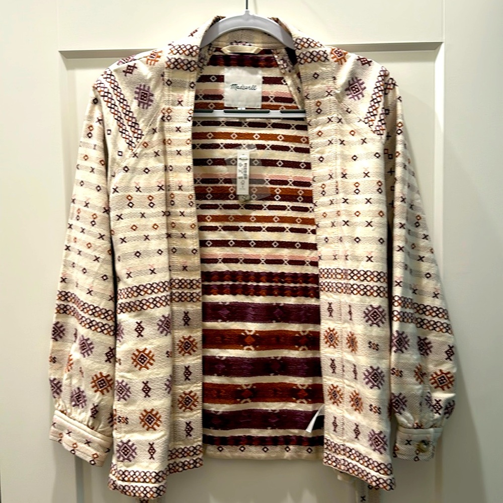 RARE Madewell Jacqaurd Wrap